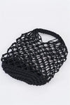 BLACK CROCHET BEACH BAG