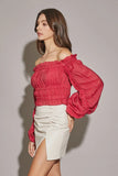 CATHERINE BLOUSE - RED