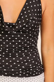 KEEKS POLKA DOT HALTER TOP - BLACK