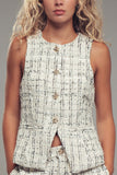 MELANIA TWEED VEST