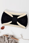 TWO TONE KNIT EARMUFF HEADBAND