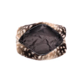 PLUSH SPOTTEF FAUX FUR COSMETIC POUCH