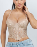 CATALINA CORSET TOP - NUDE