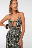 WILD NIGHT CUT-OUT MAXI DRESS