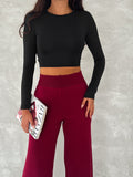 DANNIE SWEATER PANT - BURGUNDY