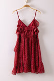 CHERRY KISS RUFFLE MINI DRESS