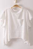 SOFT GIRL SUNDAY WAFFLE KNIT TEE - WHITE