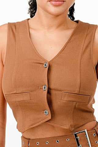 MAYA SET CROPPED VEST
