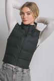 LYSS SLIM-FIT PUFFER VEST - BLACK