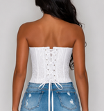 LIV CORSET TOP - WHITE