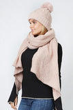 MATCHING SCARF & POM BEANIE SET