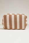SOFT STRIPED COSMETIC POUCH BAG