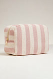 SOFT STRIPED COSMETIC POUCH BAG