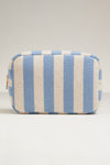 SOFT STRIPED COSMETIC POUCH BAG