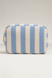 SOFT STRIPED COSMETIC POUCH BAG