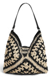 WOVEN CROCHET SHOULDER BAG
