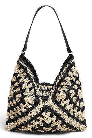 WOVEN CROCHET SHOULDER BAG