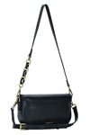 SHEA QUILTED BUCKLE BAG - BLACK