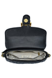 SHEA QUILTED BUCKLE BAG - BLACK