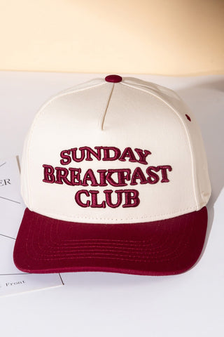 'SUNDAY BREAKFAST CLUB' BASEBALL CAP
