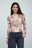 LEOPARD LILY LONG SLEEVE TOP