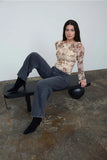 LEOPARD LILY LONG SLEEVE TOP