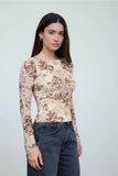 LEOPARD LILY LONG SLEEVE TOP