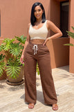 COFFEE DATE WIDE LEG PANTS