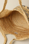 FLORAL WOVEN STRAW SHOULDER/TOTE BAG