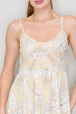 SUNLIT TROPICS BABYDOLL MINI DRESS