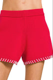 CHERRY BOMB KNIT SET SHORTS