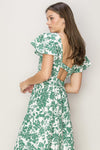 Adore You Floral Cutout Midi Dress (Online Only)