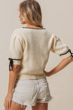 Bow Short Sleeve Cardigan (Online Only)