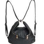 BLACK CONVERTIBLE HOBO TO BACKPACK