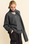 Dark Grey Sweater & Scarf Set (Online Only)