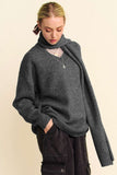 Dark Grey Sweater & Scarf Set (Online Only)