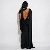 TATIANA CAPE MAXI DRESS