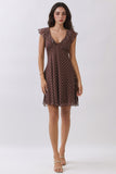 ESPRESSO DATE POLKA DOT MINI DRESS