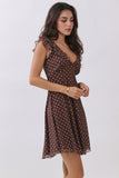 ESPRESSO DATE POLKA DOT MINI DRESS