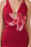 ISLAND LILY MAXI DRESS - CRANBERRY