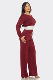 THE ROMY SET BOTTOMS - BURGUNDY