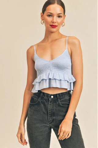 NEWPORT RUFFLE HEM TOP