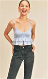 NEWPORT RUFFLE HEM TOP