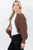 THE COZY KNIT SHRUG - BROWN