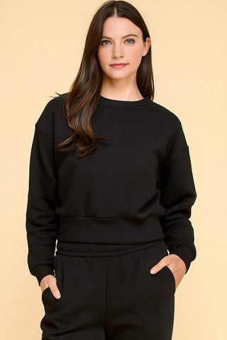 LAZY MORNING CLUB SET CREWNECK - BLACK