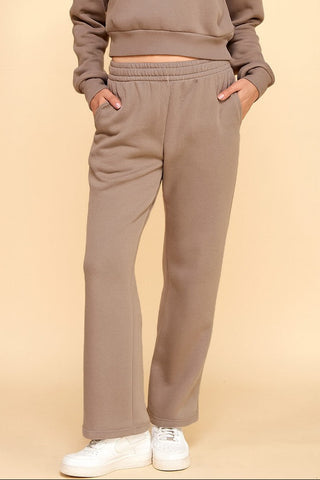 LAZY MORNING CLUB SET SWEATPANTS - MOCHA