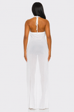 WHITE MESH MAXI COVER UP