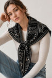 BANDANA KNITTED TRIANGLE SCARF WRAP