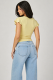 BRIELLA FUTTER SLEEVE TOP