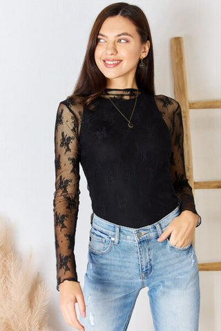 Lace See-Through Layering Top (Online Only)